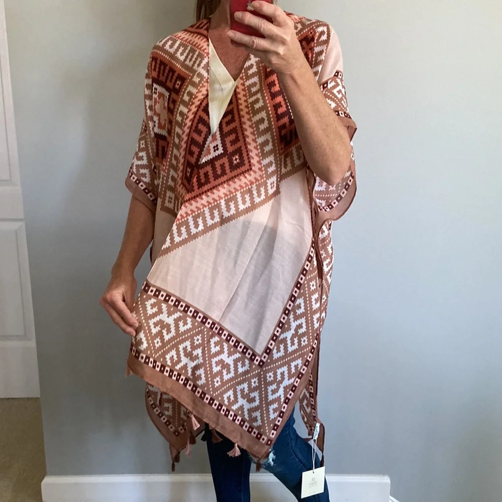 Aztec Print Boho Kimono - Picture 6 of 8
